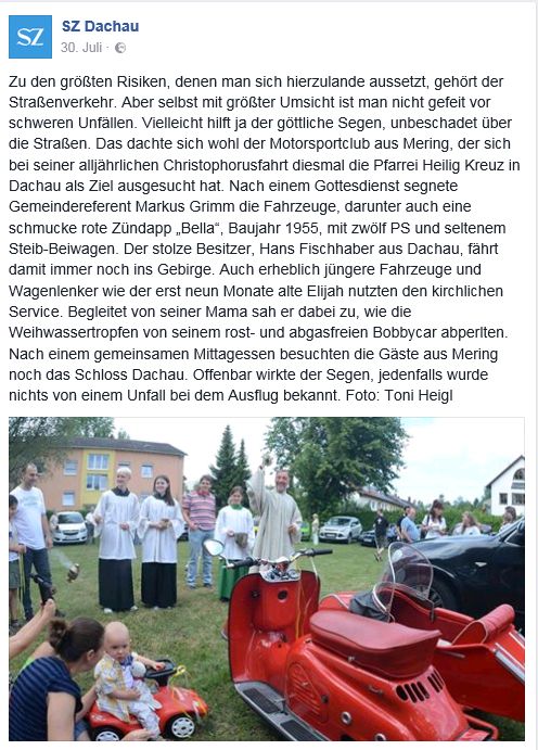 Zeitungsbericht Christophorusfahrt